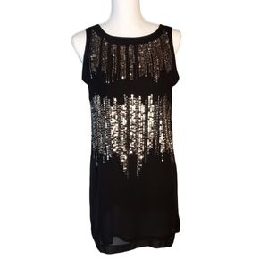 MOTHERHOOD MATERNITY Loved black sleeveless tunic minidress sequins small
